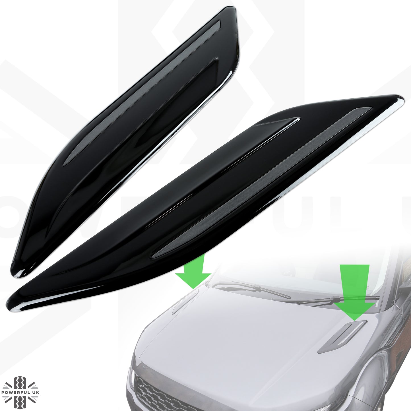Dummy Bonnet Vents 'Black & Grey' for Land Rover Discovery Sport