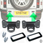 Tow Loop Upgrade Kit A - Black Loops + Black Inserts for Land Rover Defender L663