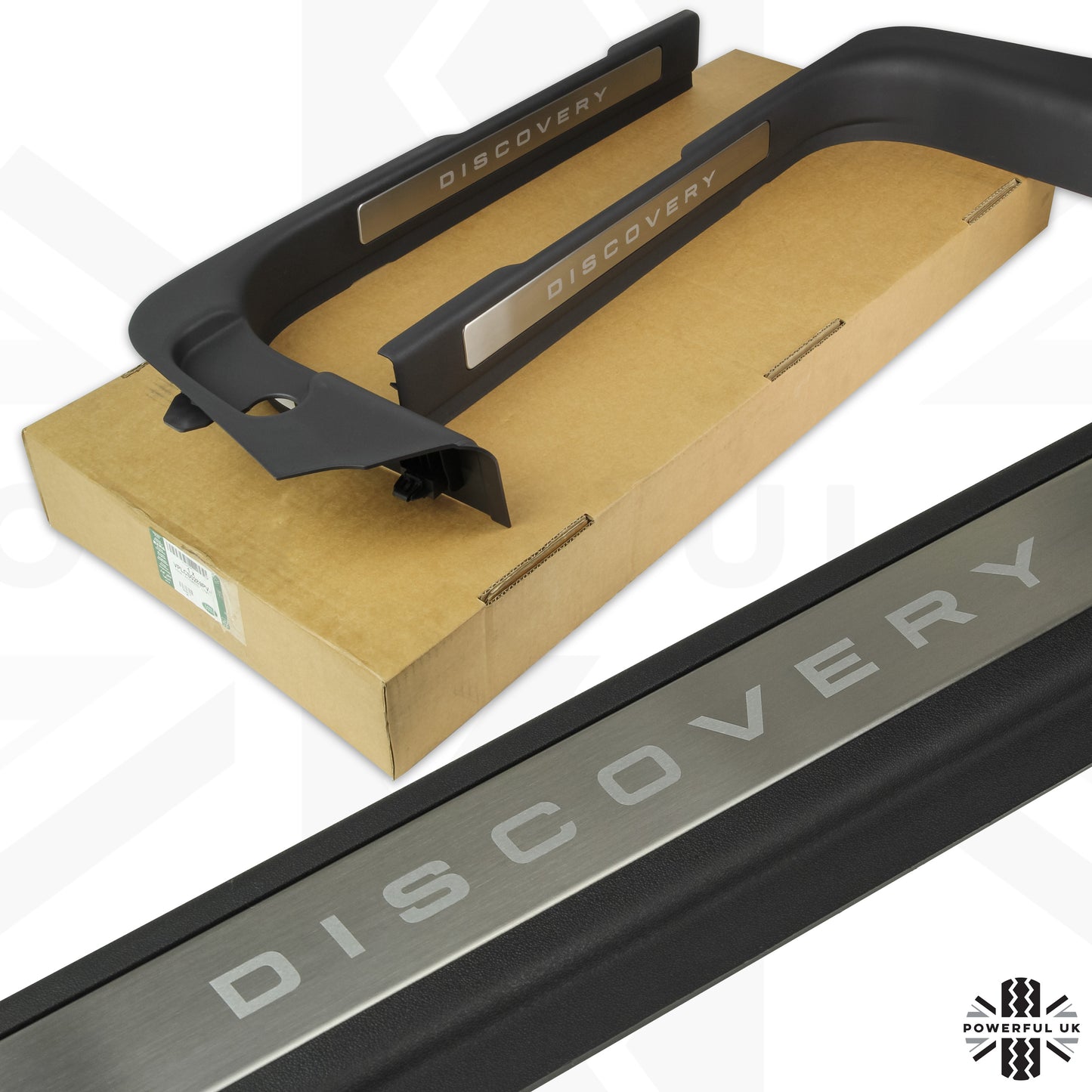 Interior Front Door Sill Scuff Plates - Ebony Black - for Land Rover Discovery Sport