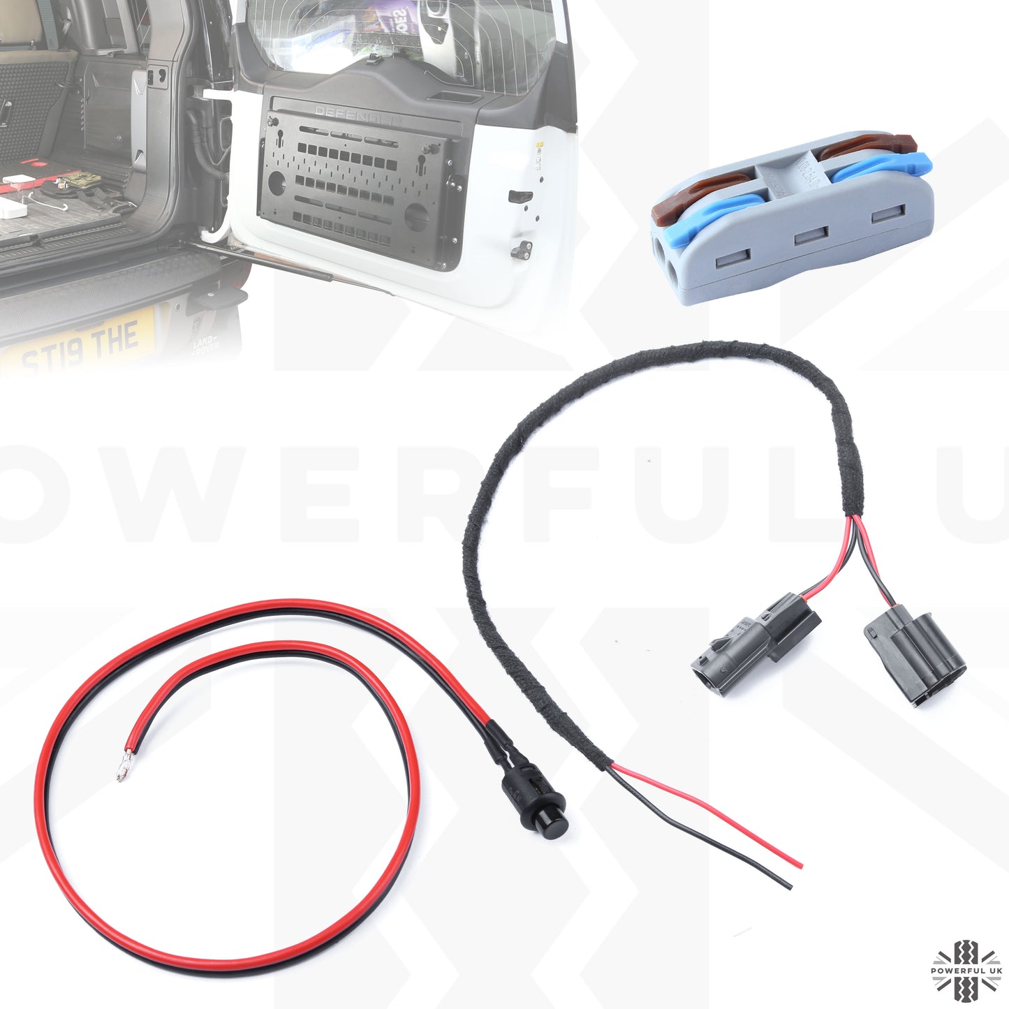 Rear Door Internal Release Kit (Loom+Switch) for Land Rover Defender L663