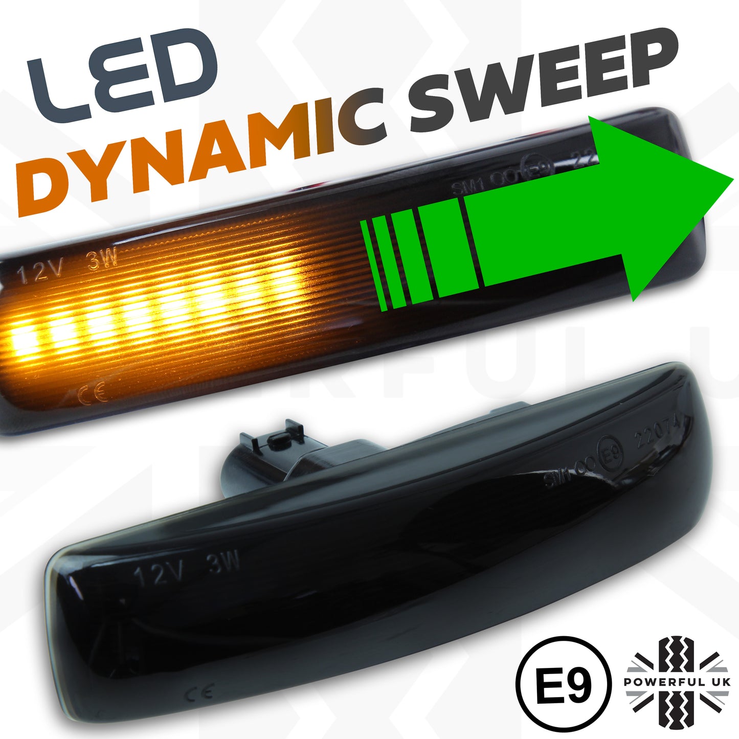 LED Dynamic Sweep Side Repeaters for Land Rover Freelander 2 (Pair) - Smoked