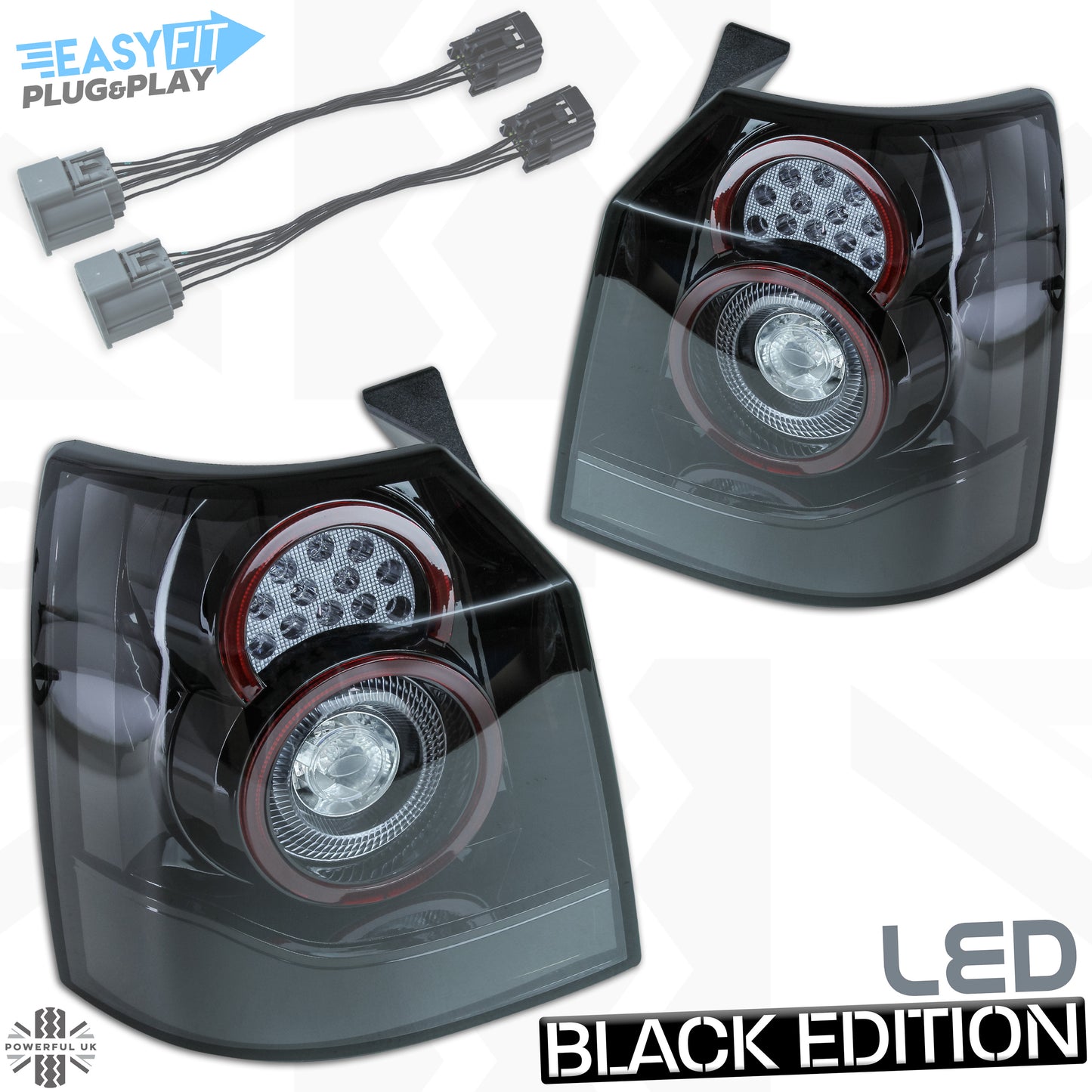 Black LED Rear lights for Land Rover Freelander 2007-12