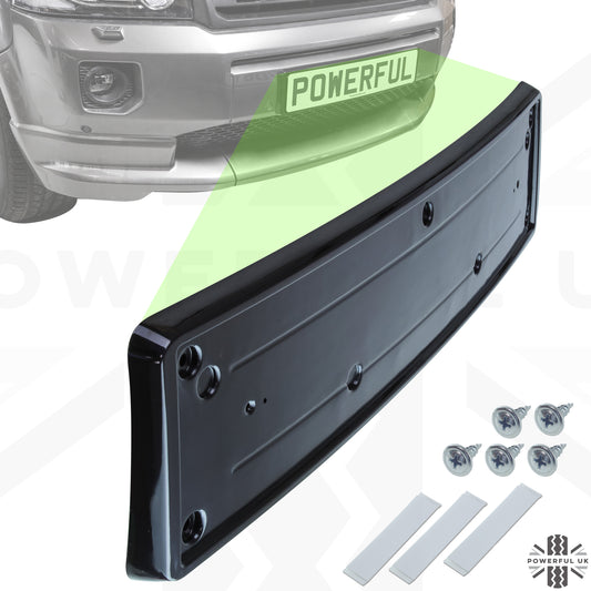 Front Number Plate Plinth - Black - for Land Rover Freelander 2