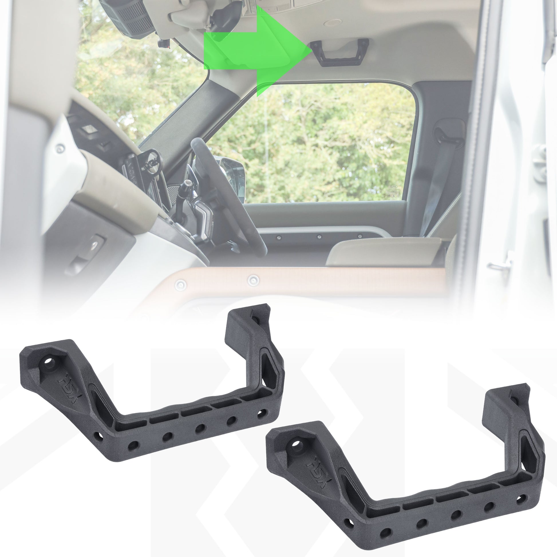 2x Roof Grab Handles for Land Rover Defender L663 - for FRONT handles –  Powerful UK