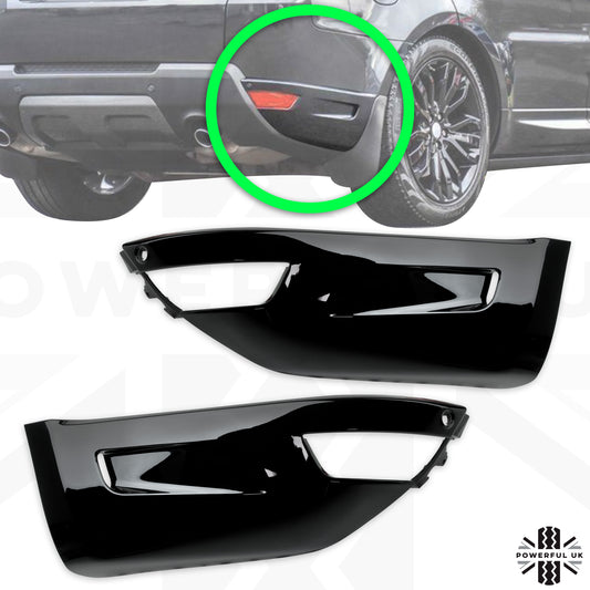 Rear Bumper Side Mouldings "R-Dynamic Design" for Range Rover Sport L494 (2014-17) - Gloss Black