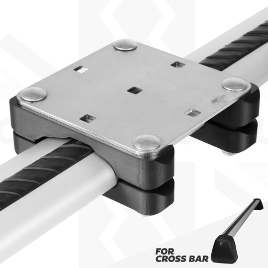Roof Cross Bar Mount Clamp Kit for the Land Rover Defender L663 - Kit A - Stainless Steel Top