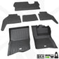 Rubber Floor Mat Set - Genuine - for Land Rover Defender L663(130 models WITH 3rd row seats) - RHD
