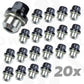 Black Alloy Wheel Nuts 20pc (Capped Type) for Land Rover Classic Defender - Alloy wheel type
