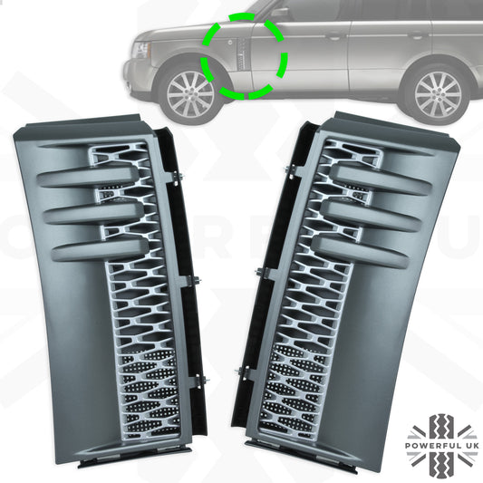 Side Vents - Grey / Silver Mesh for Range Rover L322