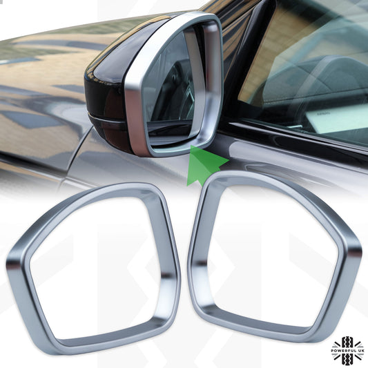 Mirror Surround Trims - Silver - for Jaguar E-Pace