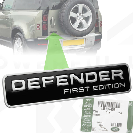 Genuine 'First Edition' Badge for Land Rover Defender L663 Tailgate