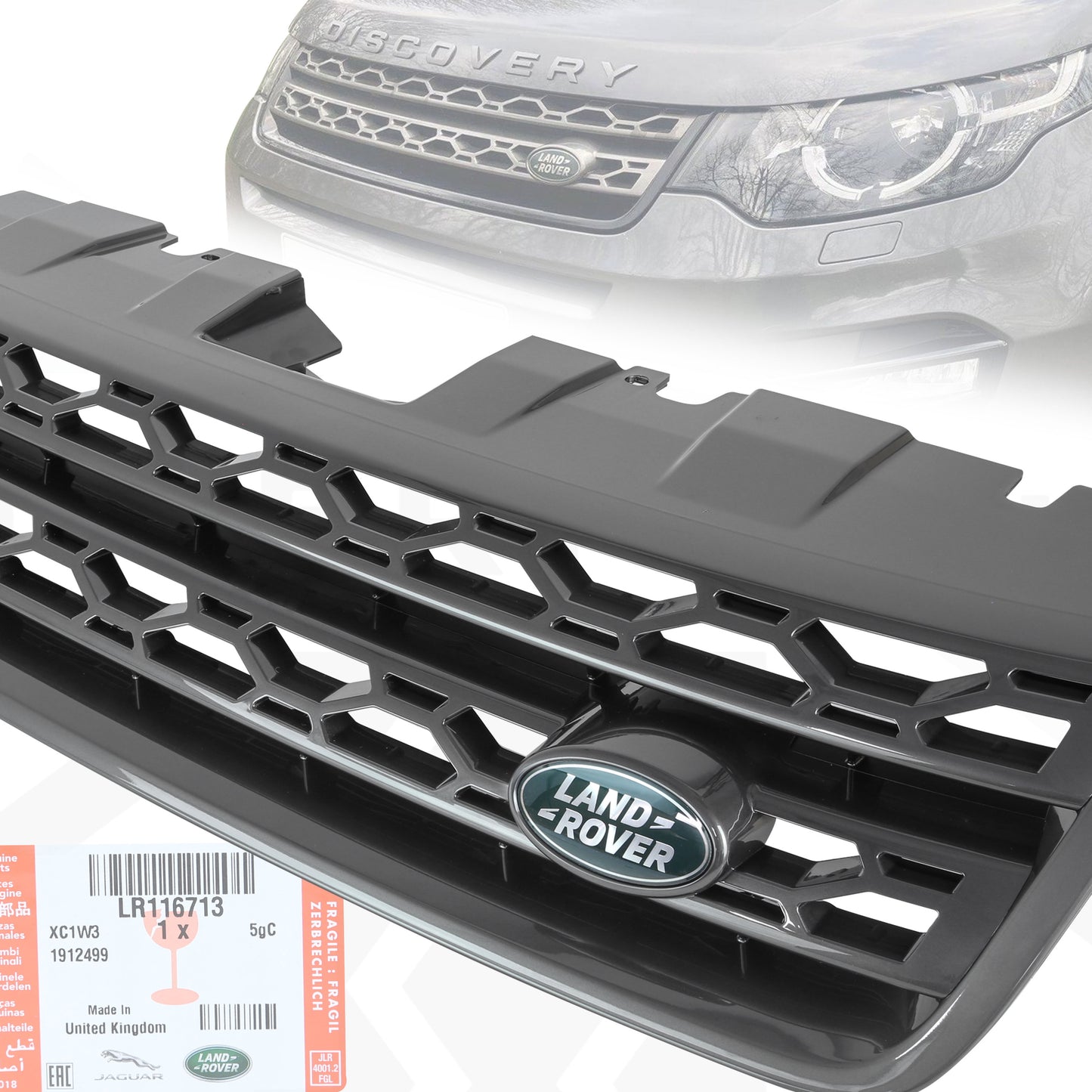 Front Grille for Land Rover Discovery Sport (2014-19) - Genuine - Graphite Atlas