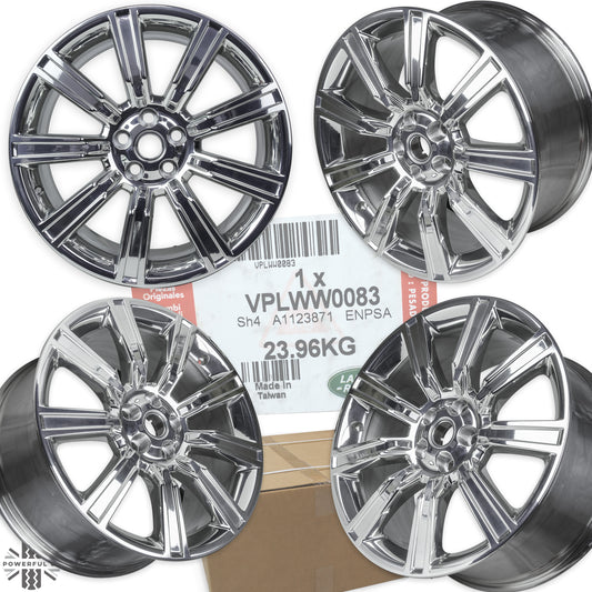 21" Forged Machine Polished Alloy Wheels - Set of 4 for Range Rover Sport L494 Genuine