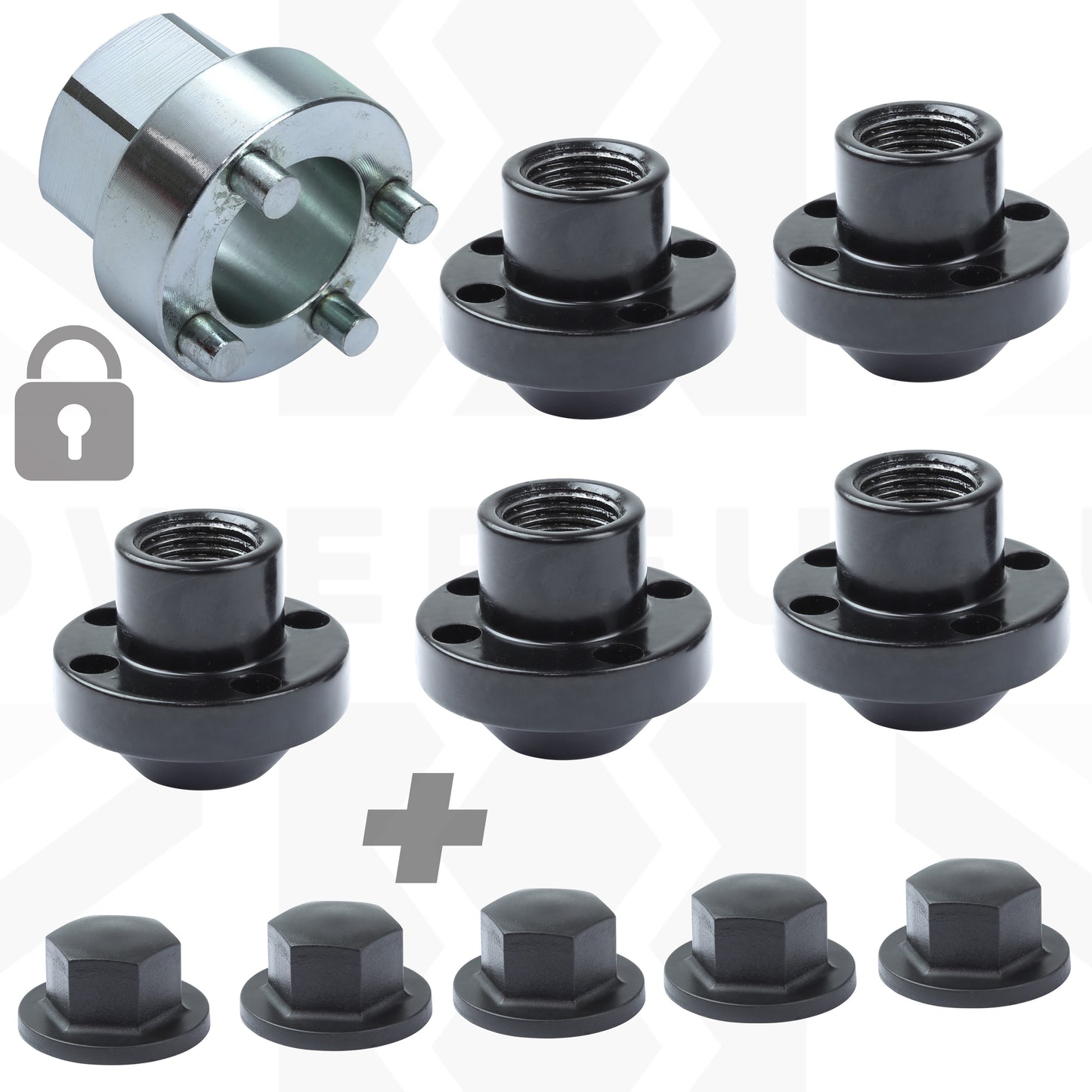 Locking Wheel Nut Kit for Land Rover Discovery 1 Steel Wheels