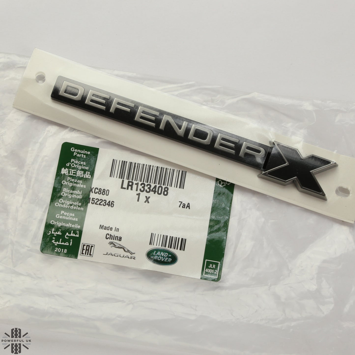 2x Genuine 'DEFENDER X' Badge for Land Rover Defender L663