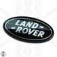 Black & Silver Badge on Gloss Black Plinth for Land Rover Defender L663