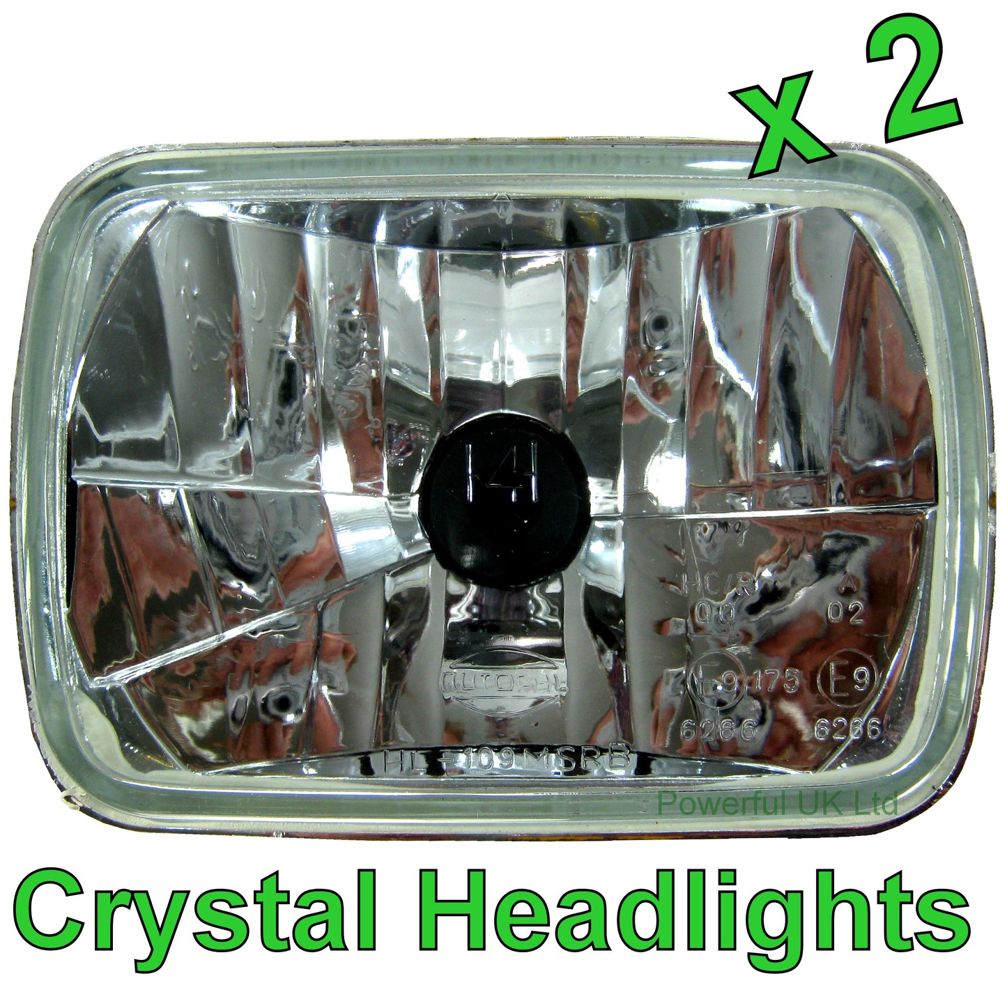 Crystal Square Headlights Toyota Celica (Pair) with E Mark - RHD
