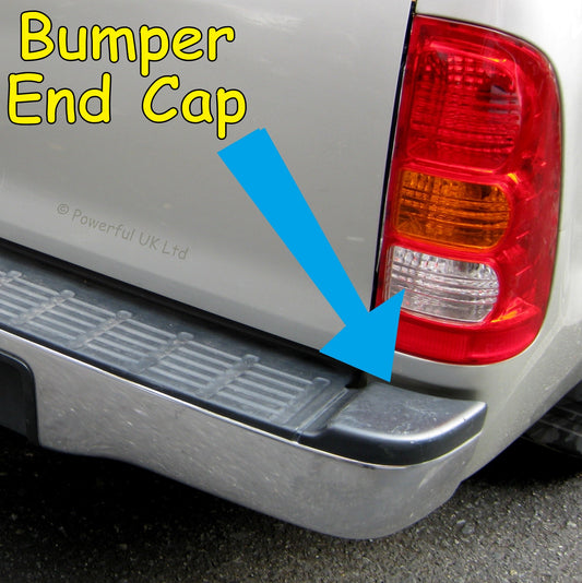 Rear Bumper Plastic End Cap - OE - Right Hand - for Toyota Hilux Mk6 / Mk7 & Vigo