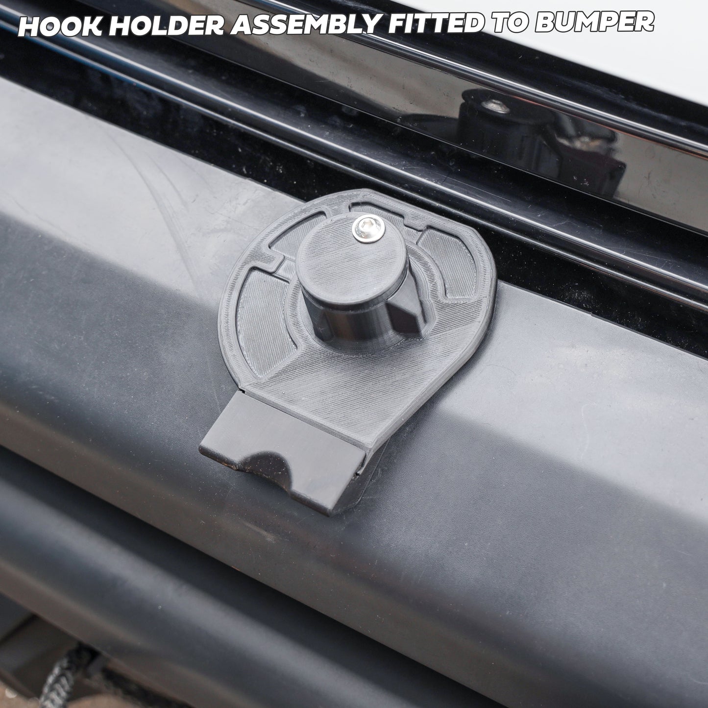 Winch Access Panel & Hook Holder Bundle for Land Rover Defender L663 - All Black