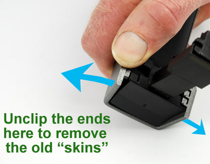 Door Handle "Skins" for Land Rover Discovery 4 (with hole for button)  - Silver