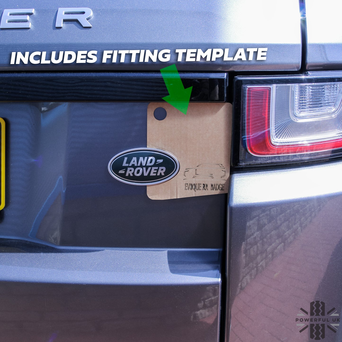 Black & Silver Badge on Chrome Plinth for Range Rover Sport L494