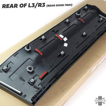 Gloss Black Lower Door Moulding 6pc Kit (Genuine) for Land Rover
