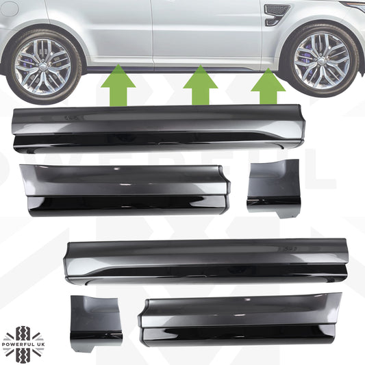 SVR Style Lower Door Mouldings for Range Rover Sport L494 (2014-17) - Corris Grey