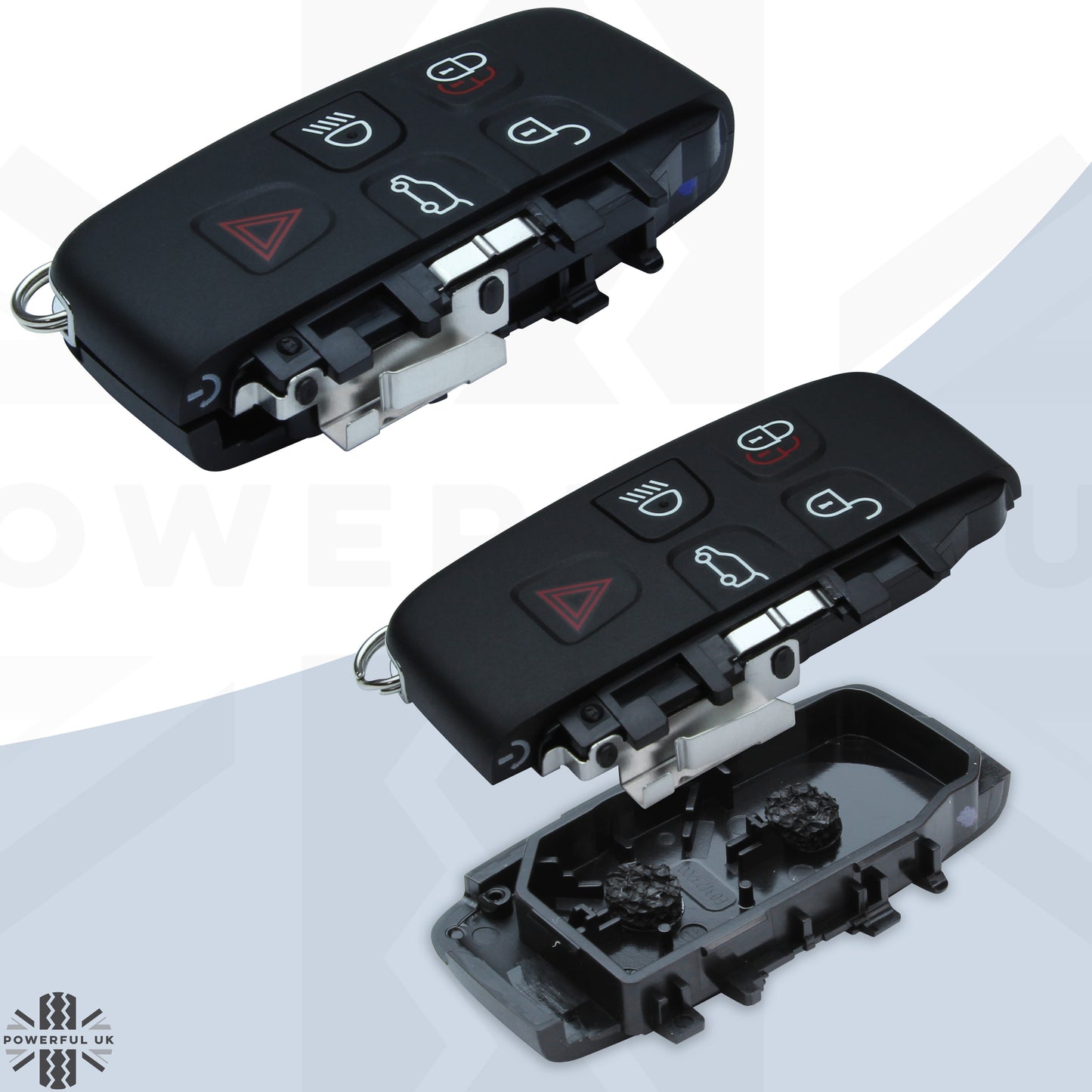 Keyfob Refurb Kit - Shell + Battery - for Jaguar XF
