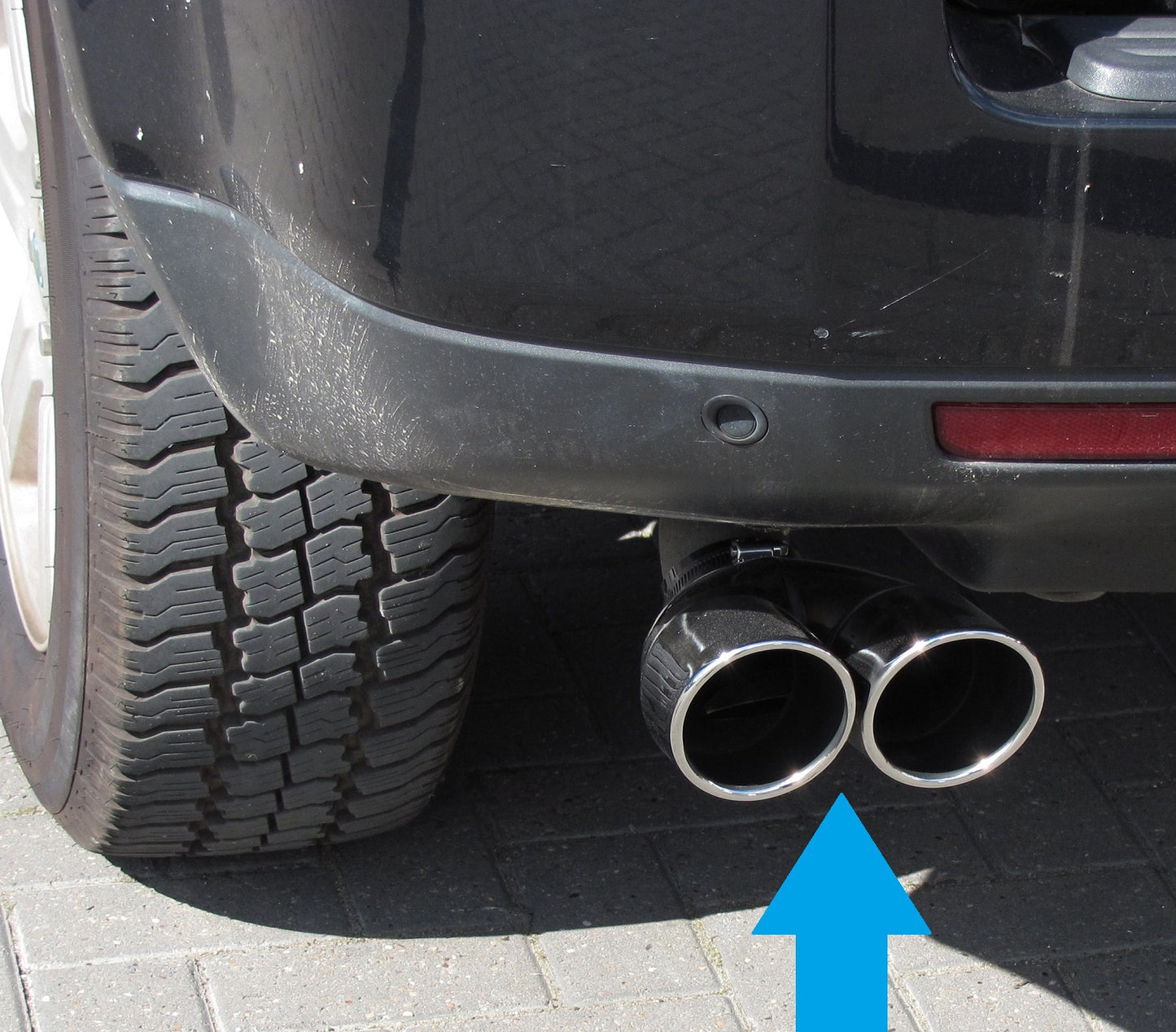 Twin exhaust tail pipe stainless Land Rover Freelander 2 DIESEL