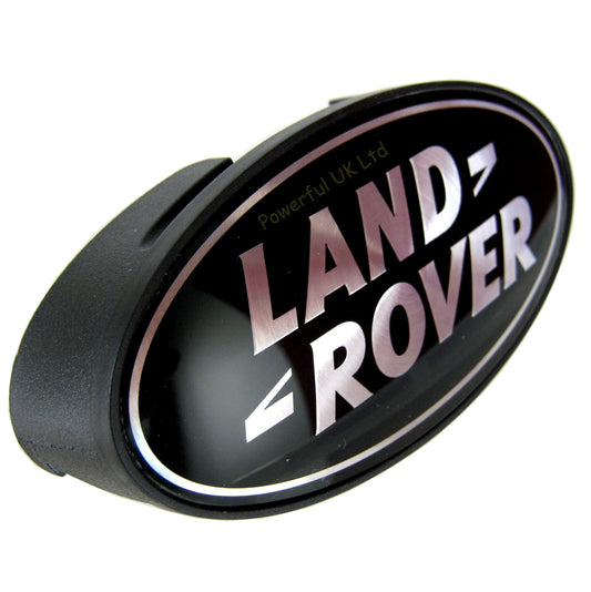 Front Grille Badge + Plinth - Black & Silver - For Land Rover Defender
