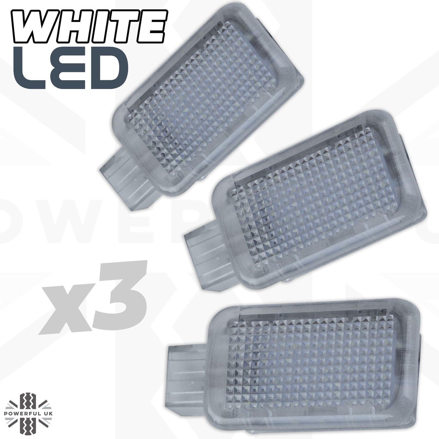 WHITE LED interior boot lamp upgrade for Range Rover L494 (3pc)