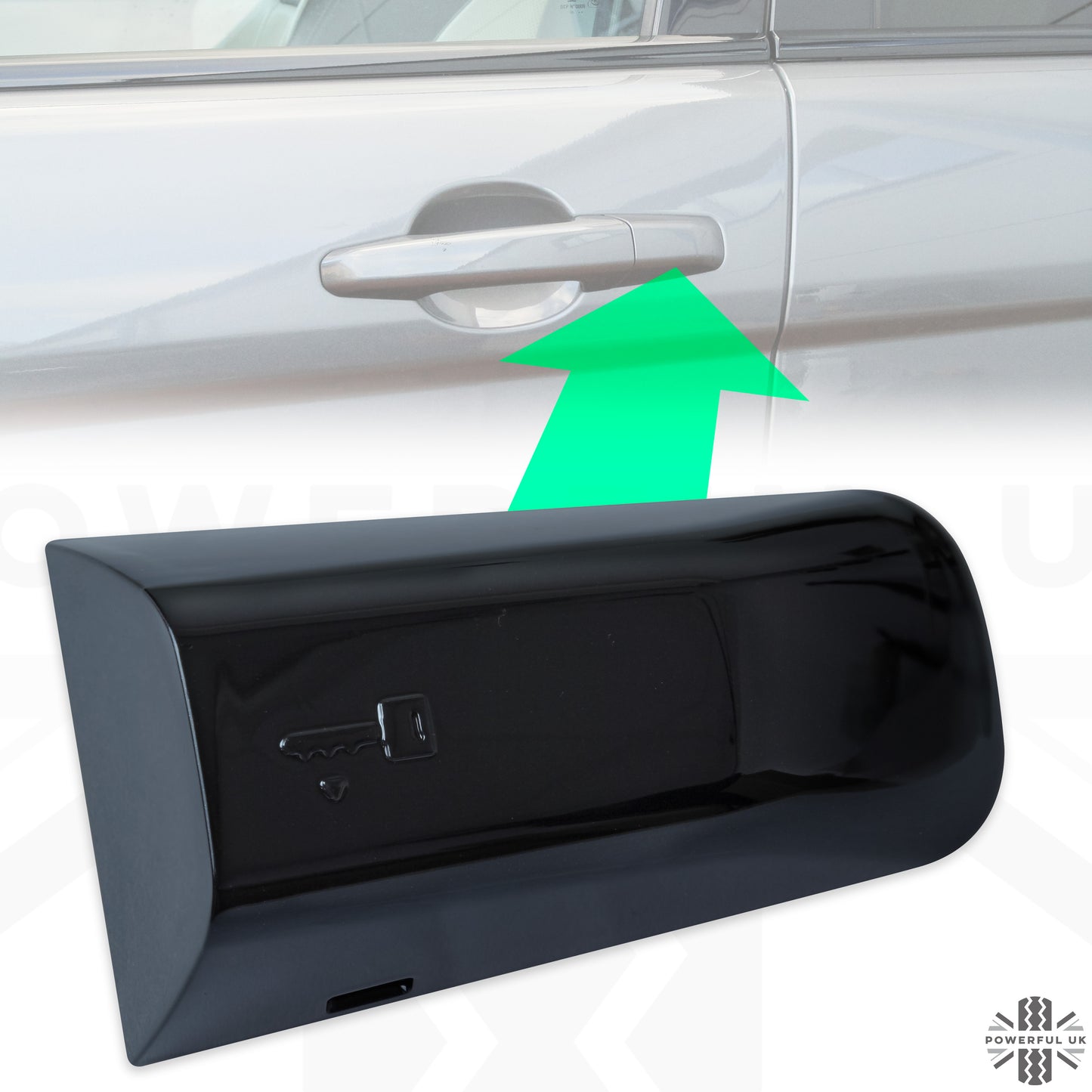 LEFT Door Handle Key Piece for Range Rover Evoque1 L538 - Santorini Black