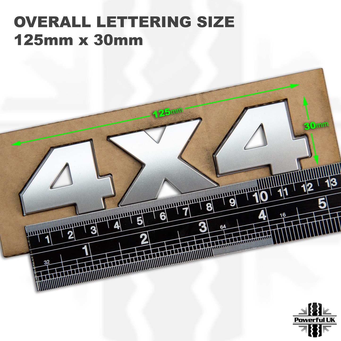'4X4' Lettering Kit - Gloss Black
