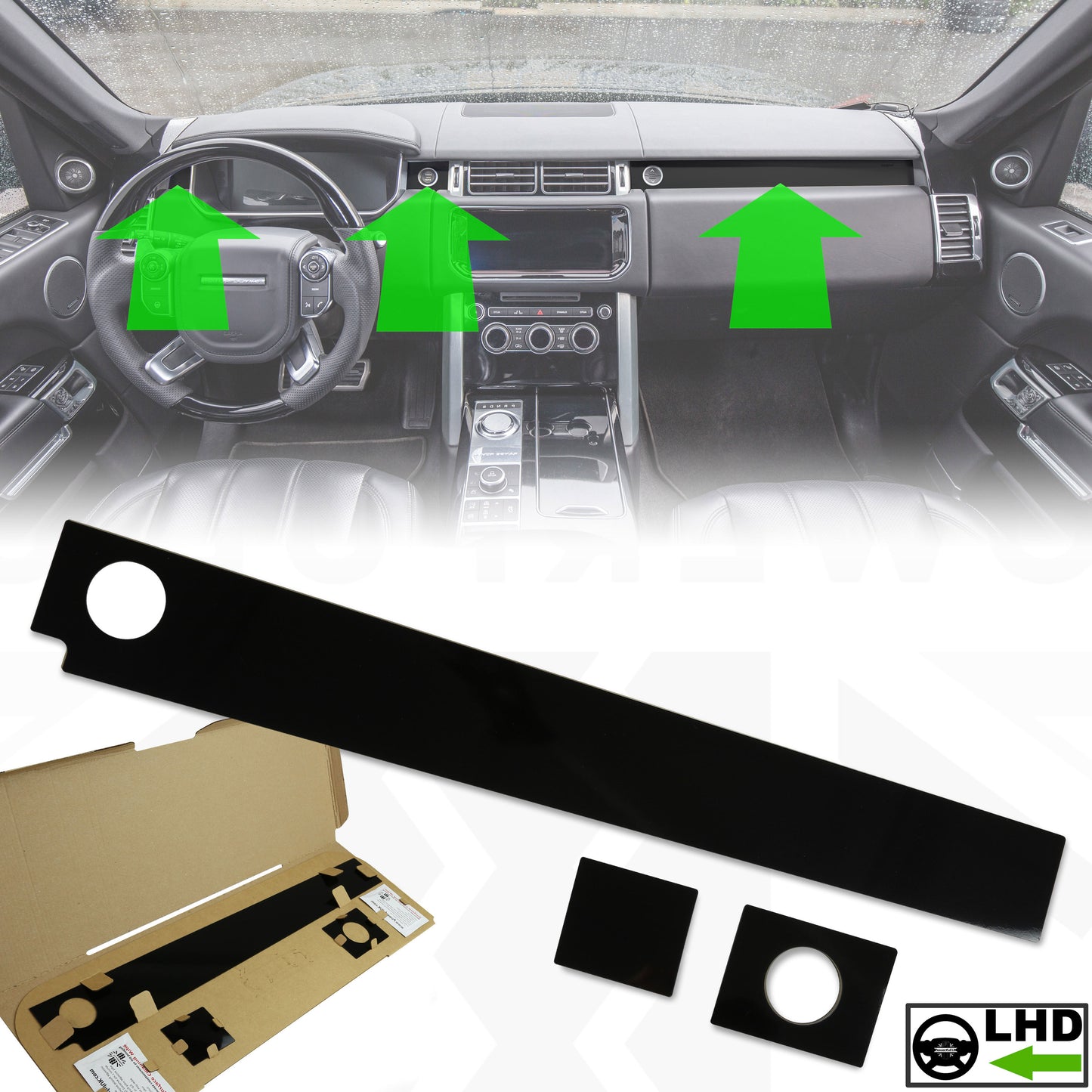 Dash Insert Upgrade Kit for Range Rover L405 (LHD) - Gloss Black