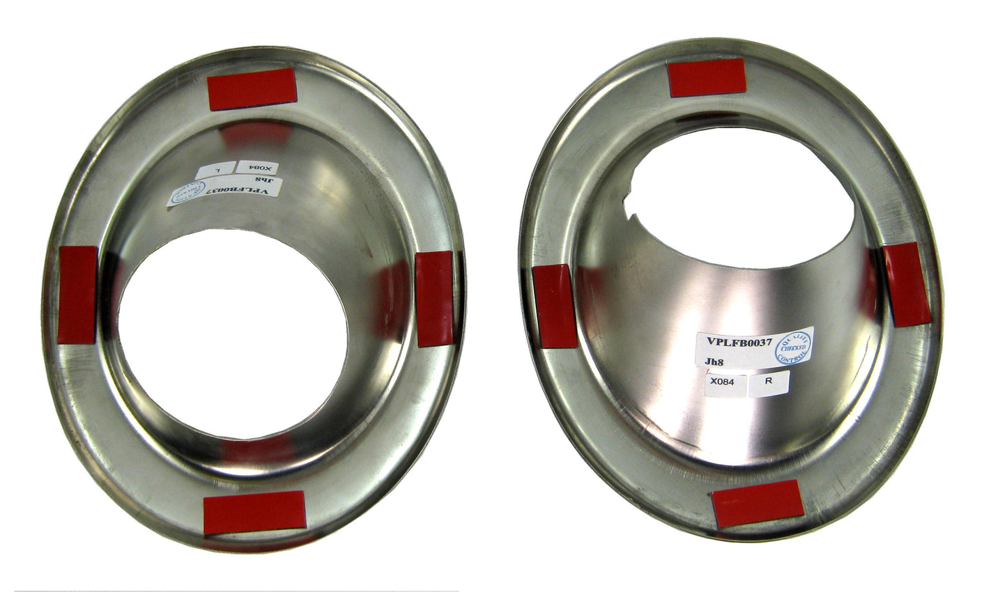 Front Bumper Fog Lamp Covers in Stainless Steel for Land Rover Freelander 2 - PAIR
