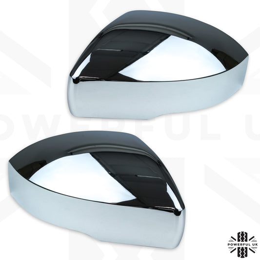 Mirror Covers - Top Half Caps for Land Rover Discovery 5 - Chrome