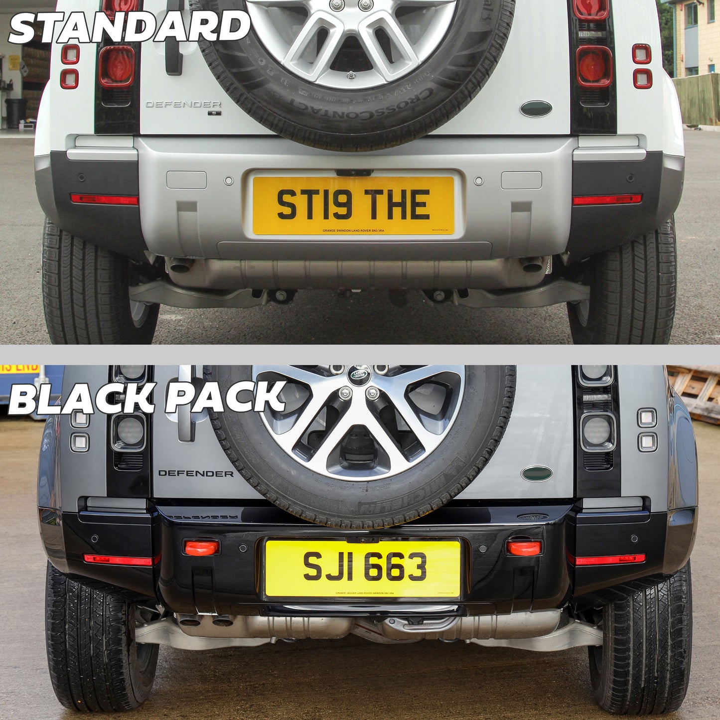 Rear Bumper Kit for Land Rover Defender L663 - Gloss Black