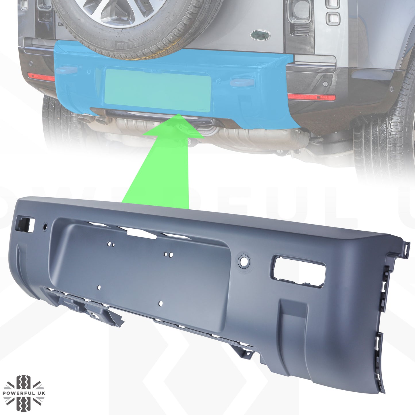 Rear Bumper for Land Rover Defender L663 - Primer