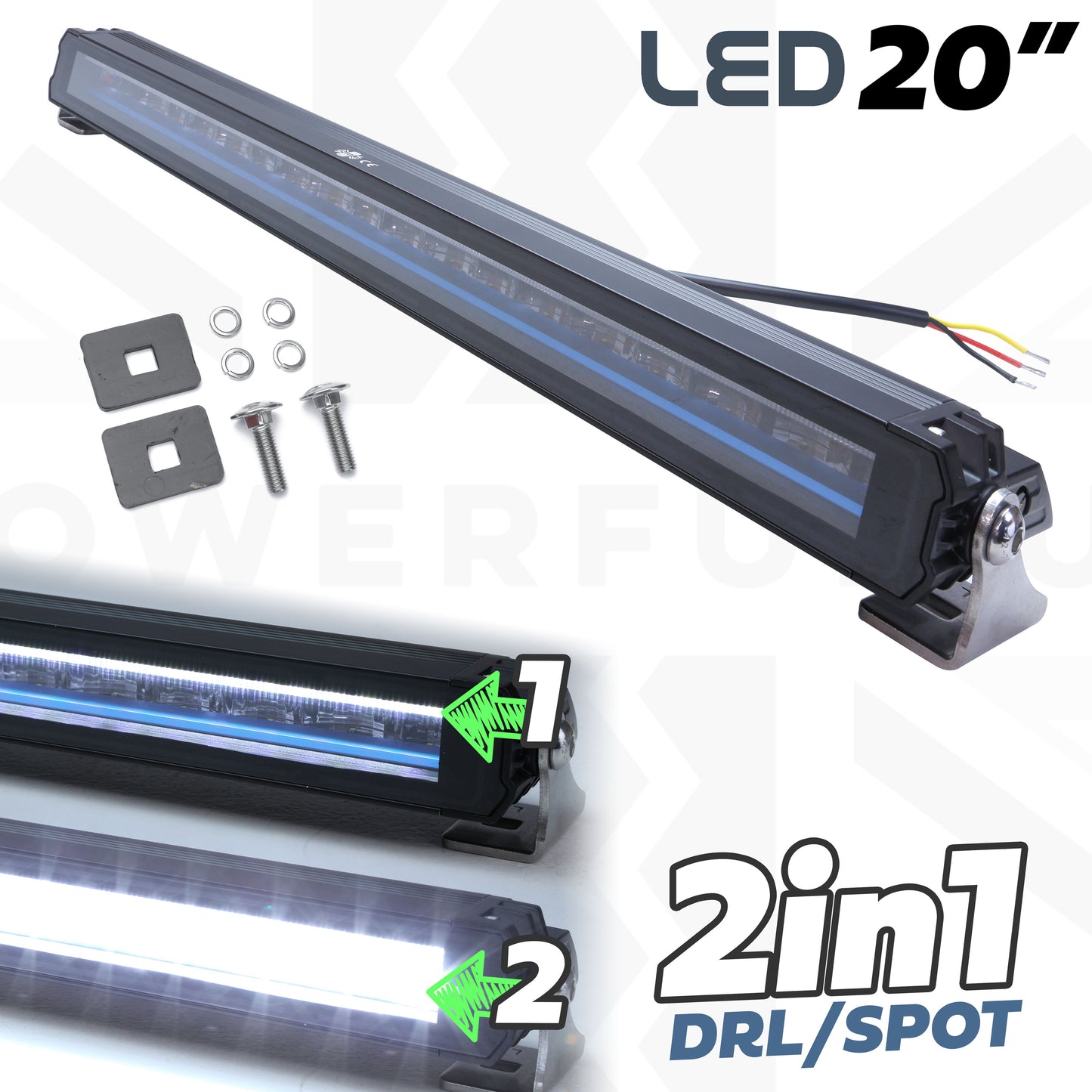 20" LED Light Bar - Dual Function/Brightness