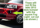 Front Bumper Fog Lamp Bezels in Carbon Effect for Land Rover Freelander 2 - PAIR