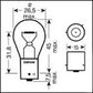 BAU15s CHROMED AMBER Indicator Bulb 12v 21W (offset rotated)