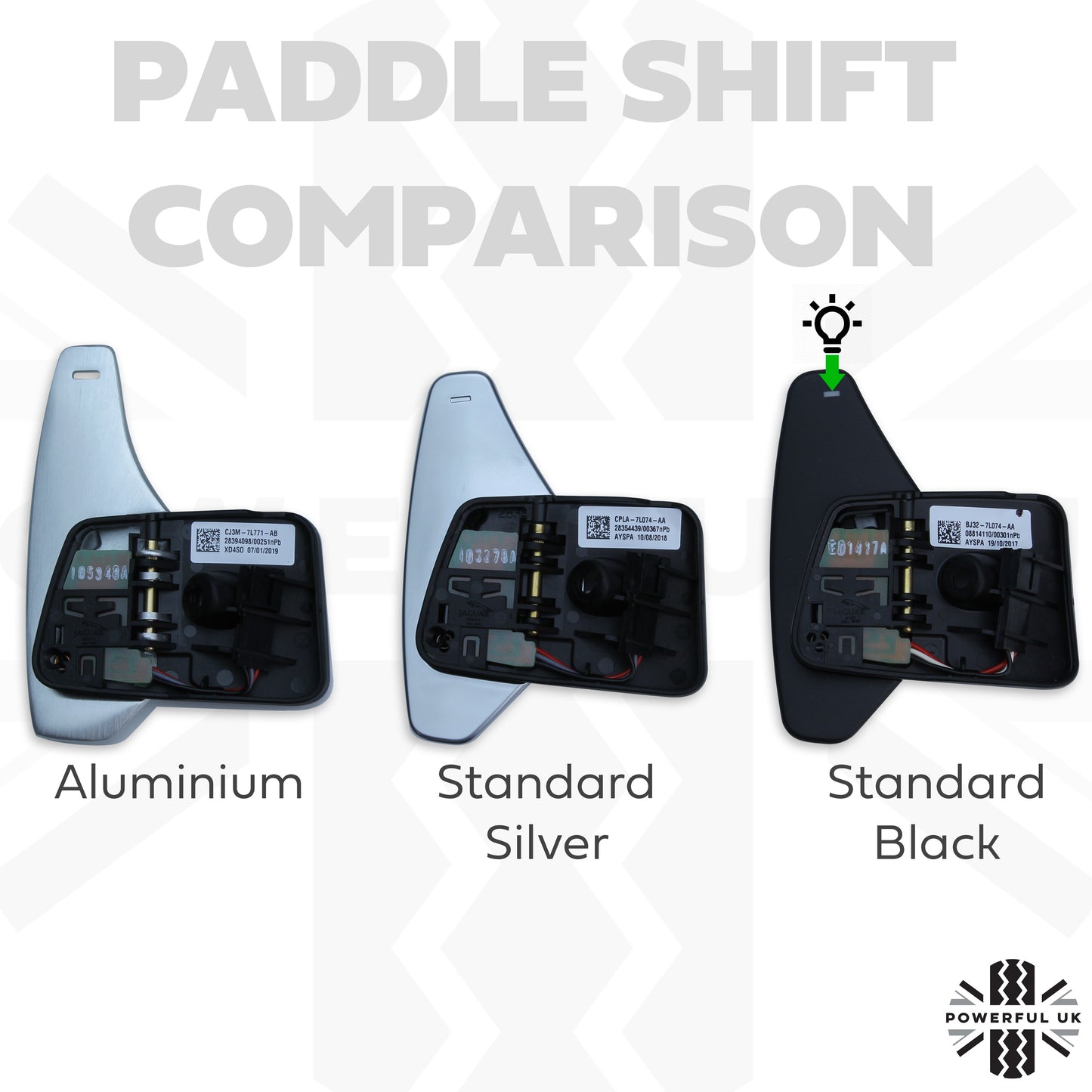 Aluminium Paddle Shift extension kit for Range Rover Evoque