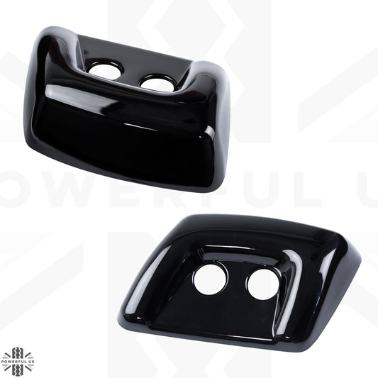 Headlight Washer Jet Covers for Land Rover Discovery 3 in Gloss Black