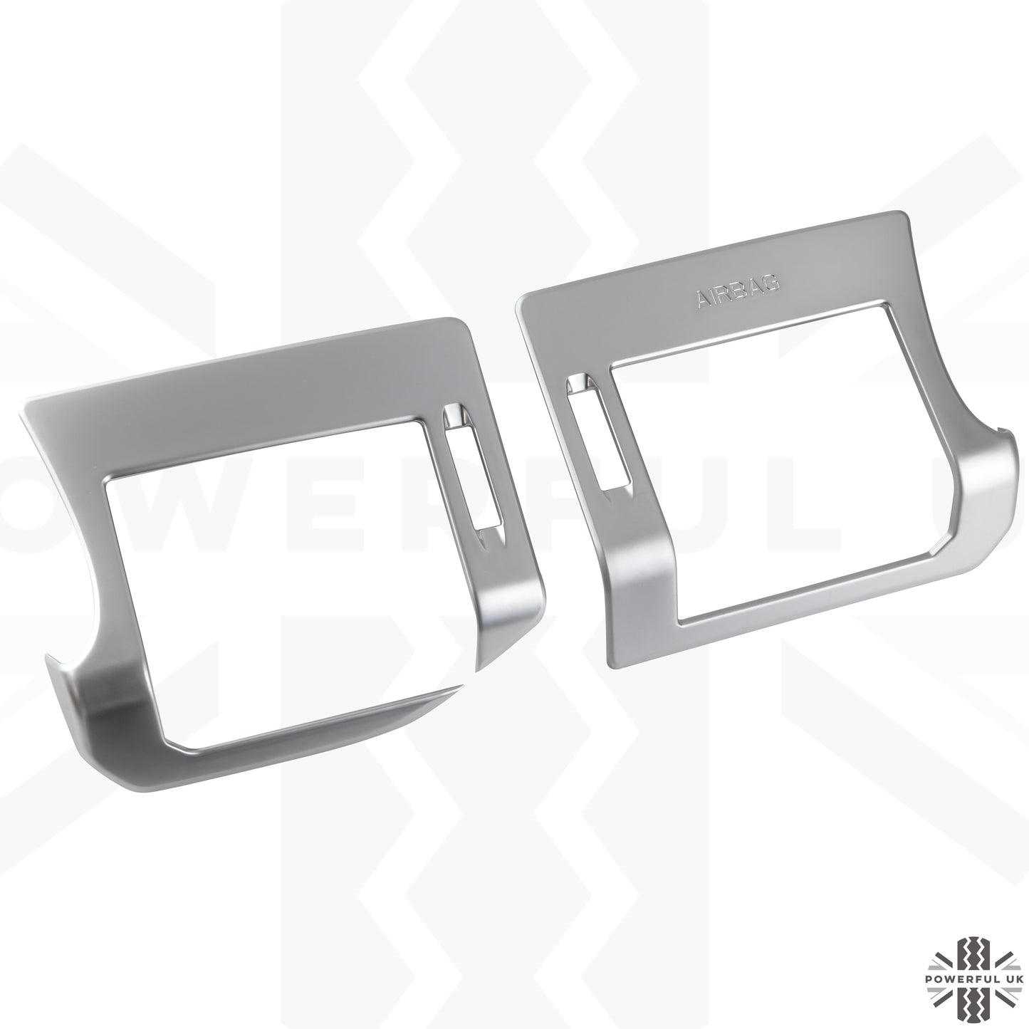 Dash End Air Vent Covers - Silver - for Land Rover Defender L663 - LHD