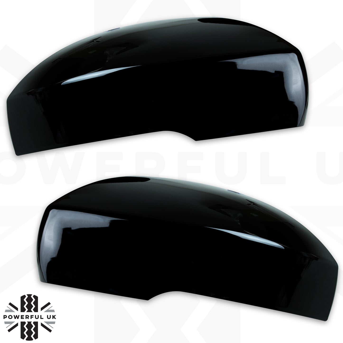 Top Half Mirror Covers - Stick on type for Range Rover L405  - Gloss Black