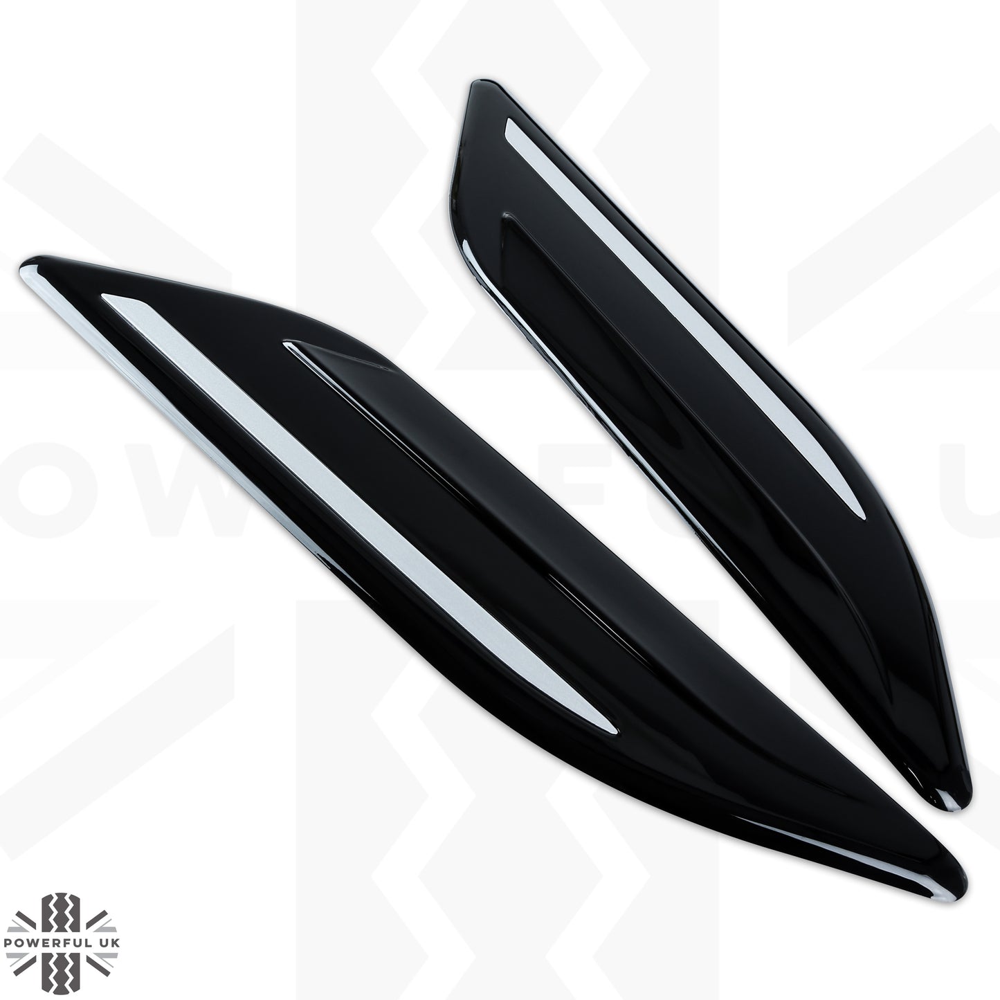 Dummy Bonnet Vents - 'Black & Silver' for Land Rover Discovery 5