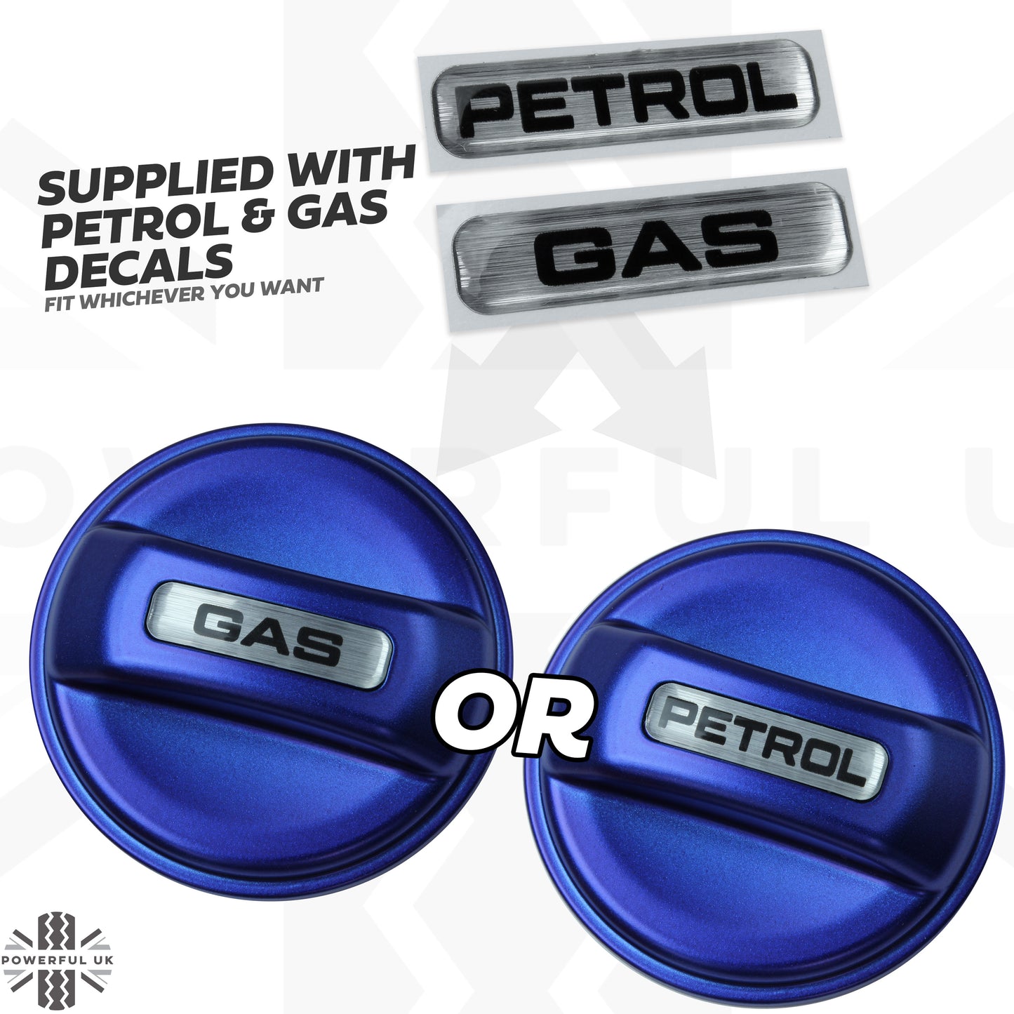 Fuel Filler Cap Cover for Jaguar F-Pace - Petrol (NON-Vented) - Blue
