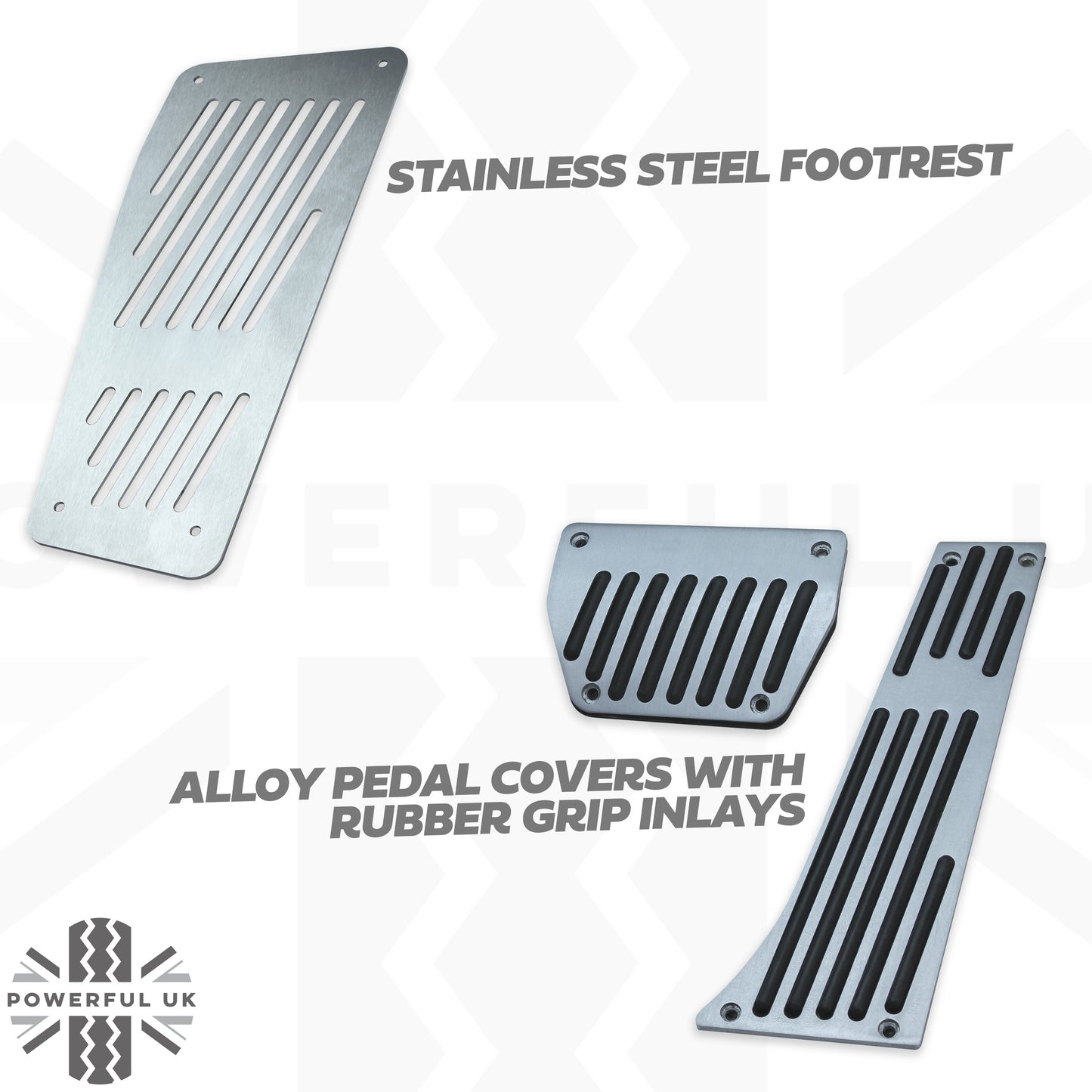 3pc Foot pedal kit  (Brake,Accelerator & Footrest) for Range Rover L322 RHD