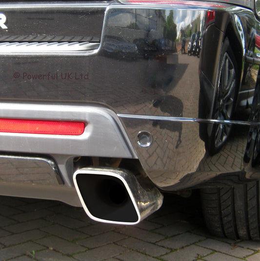 Exhaust Tips for Range Rover Sport Autobiography Rear Bumper - Diesel - Black Inside