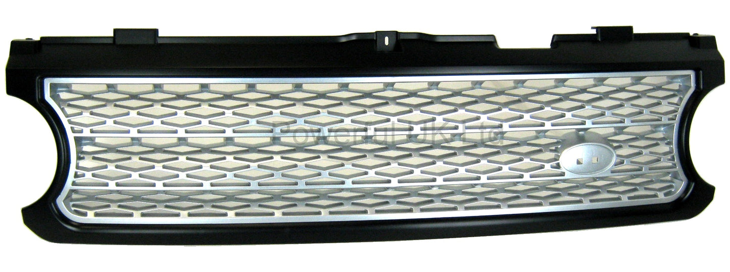 "Supercharged Style" Grille for Range Rover L322 05-09 - Black + Silver
